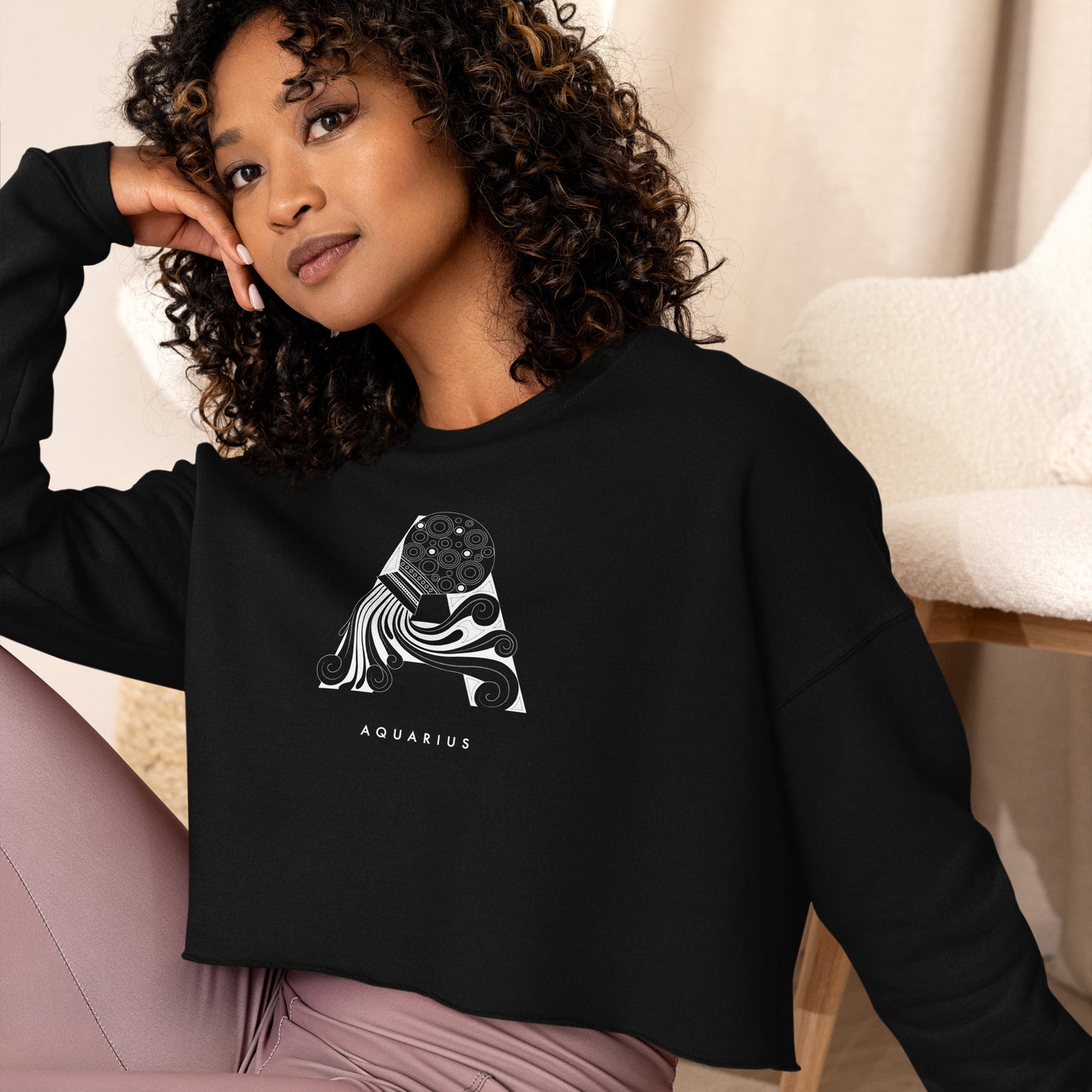 A is for Aquarius - Crop Sweatshirt