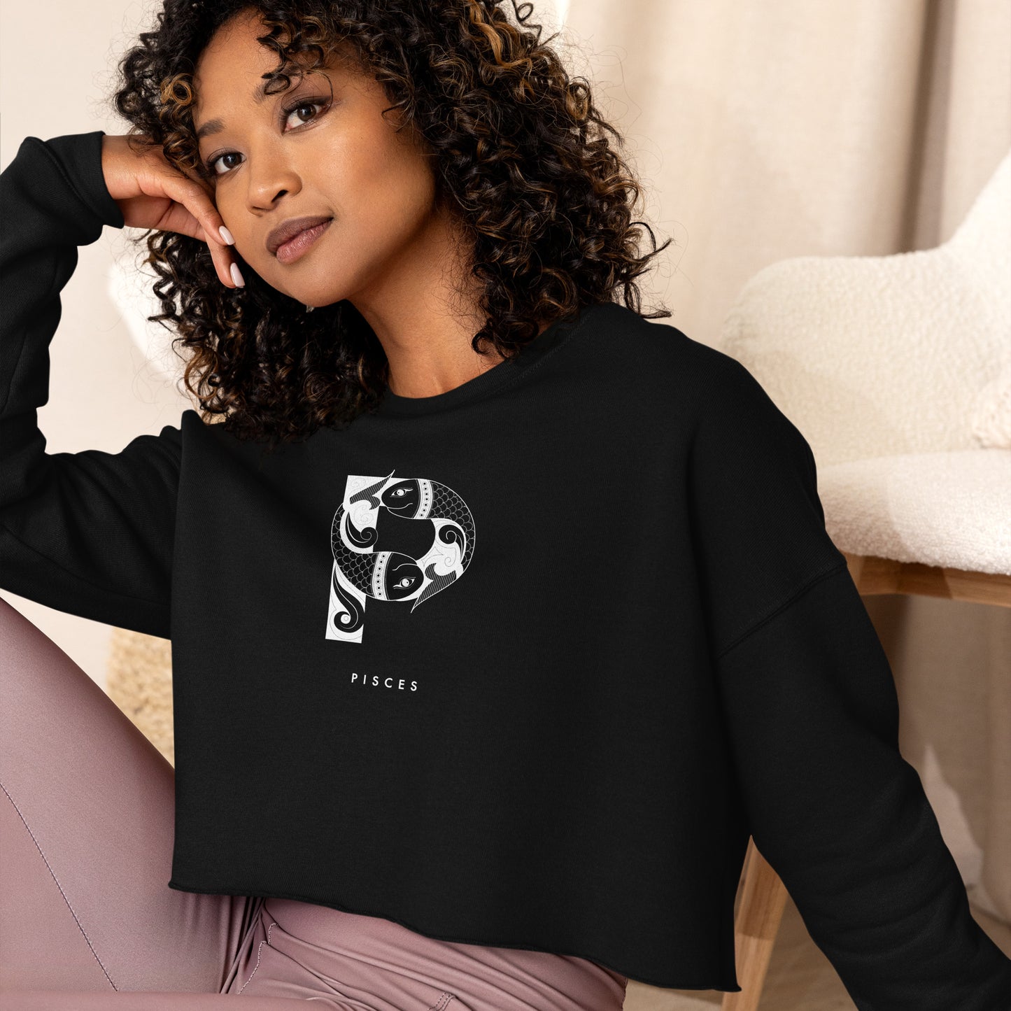P is for Pisces - Crop Sweatshirt