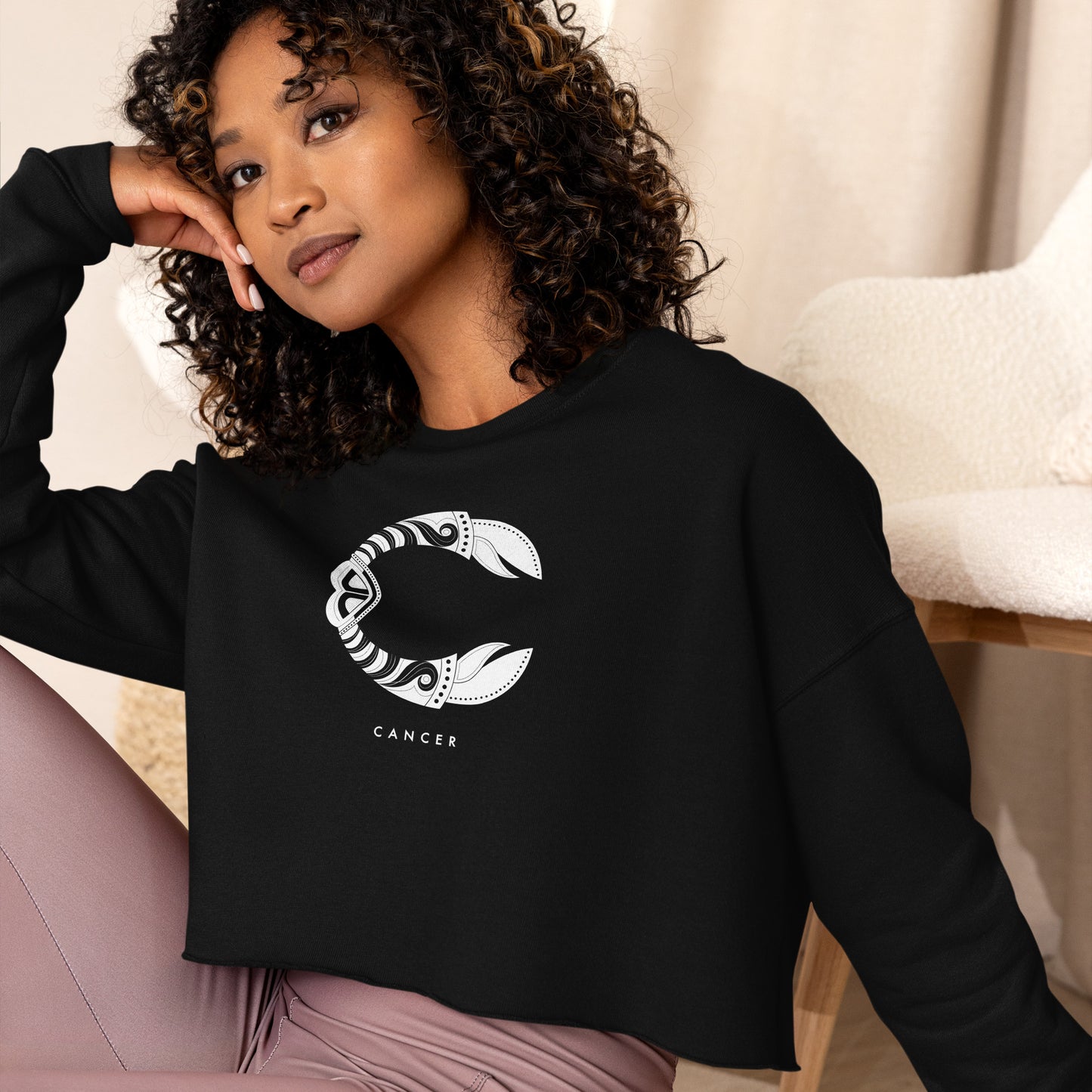C is for Cancer - Crop Sweatshirt